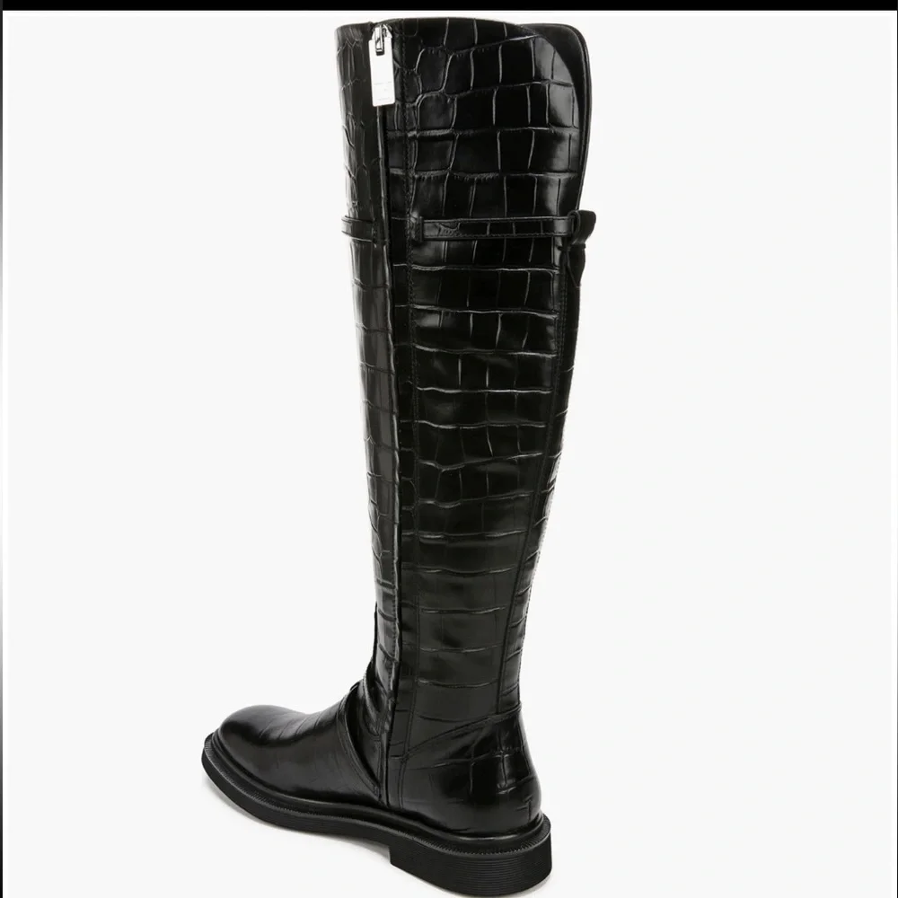 Franco Sarto Black Ainsley Inspired‎ Equestrian Charm Knee High Boots NWOT 9.5